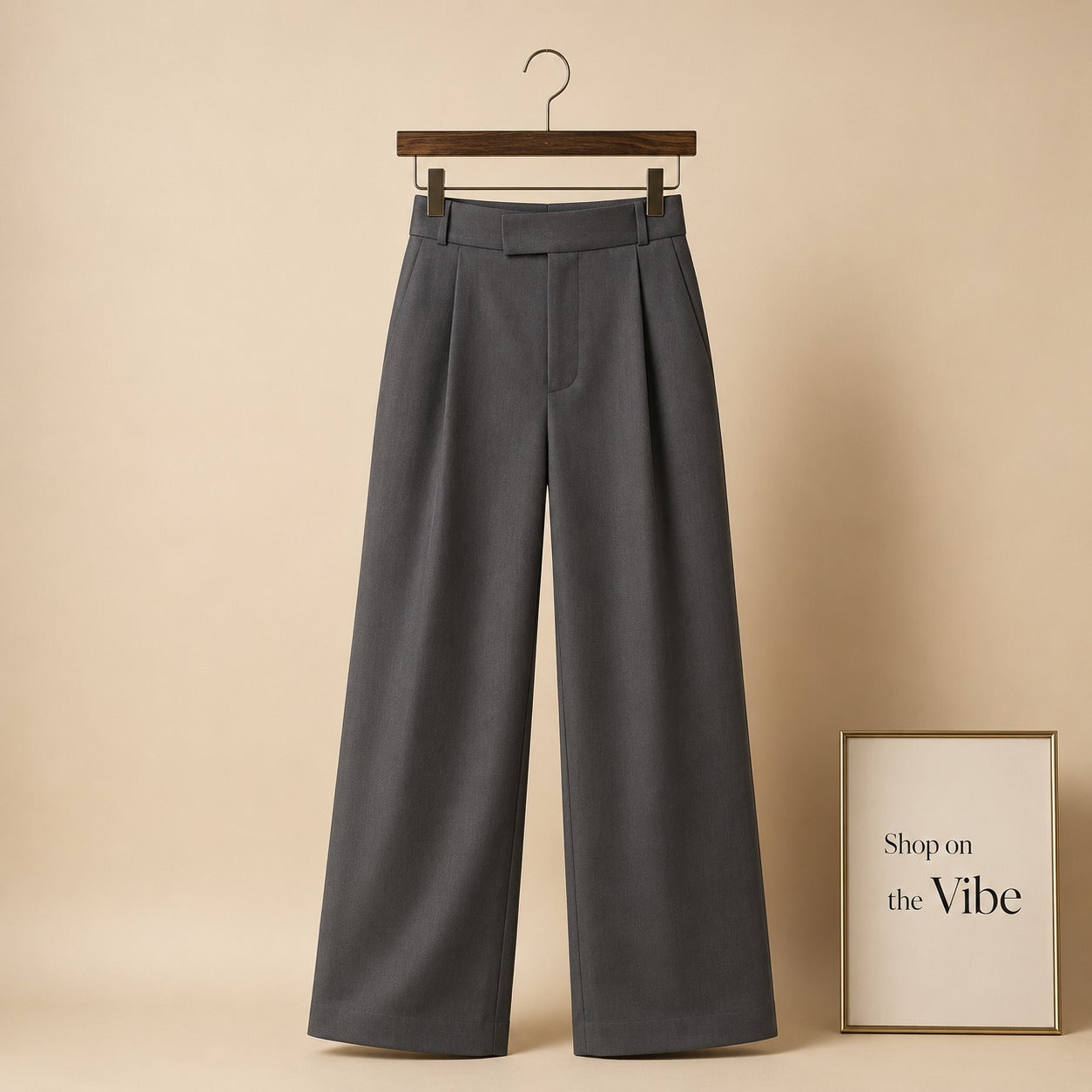 GRAY FORMAL PANT WIDE LAG JEANS