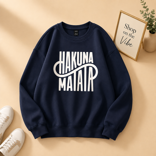 HAKUNA MATATA NAVY BLUE SWEATSHIRT