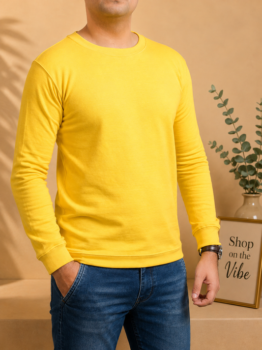Plain Yellow Sweatshirt // Men