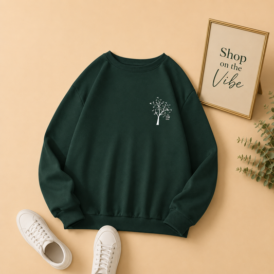 NEW TREE POCKET BOTTLE GREEN SWEATSHIRT