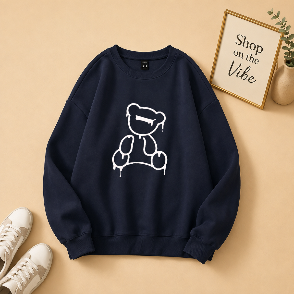 NEW BEAR NAVY BLUE SWEATSHIRT