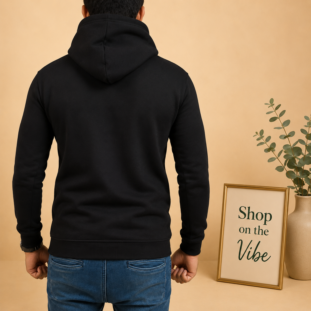 PLAIN BLACK HOODIE