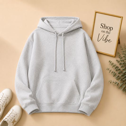 PLAIN GREY HOODIE
