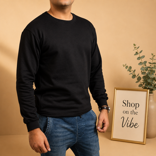 Basic Black Sweatshirt // Men