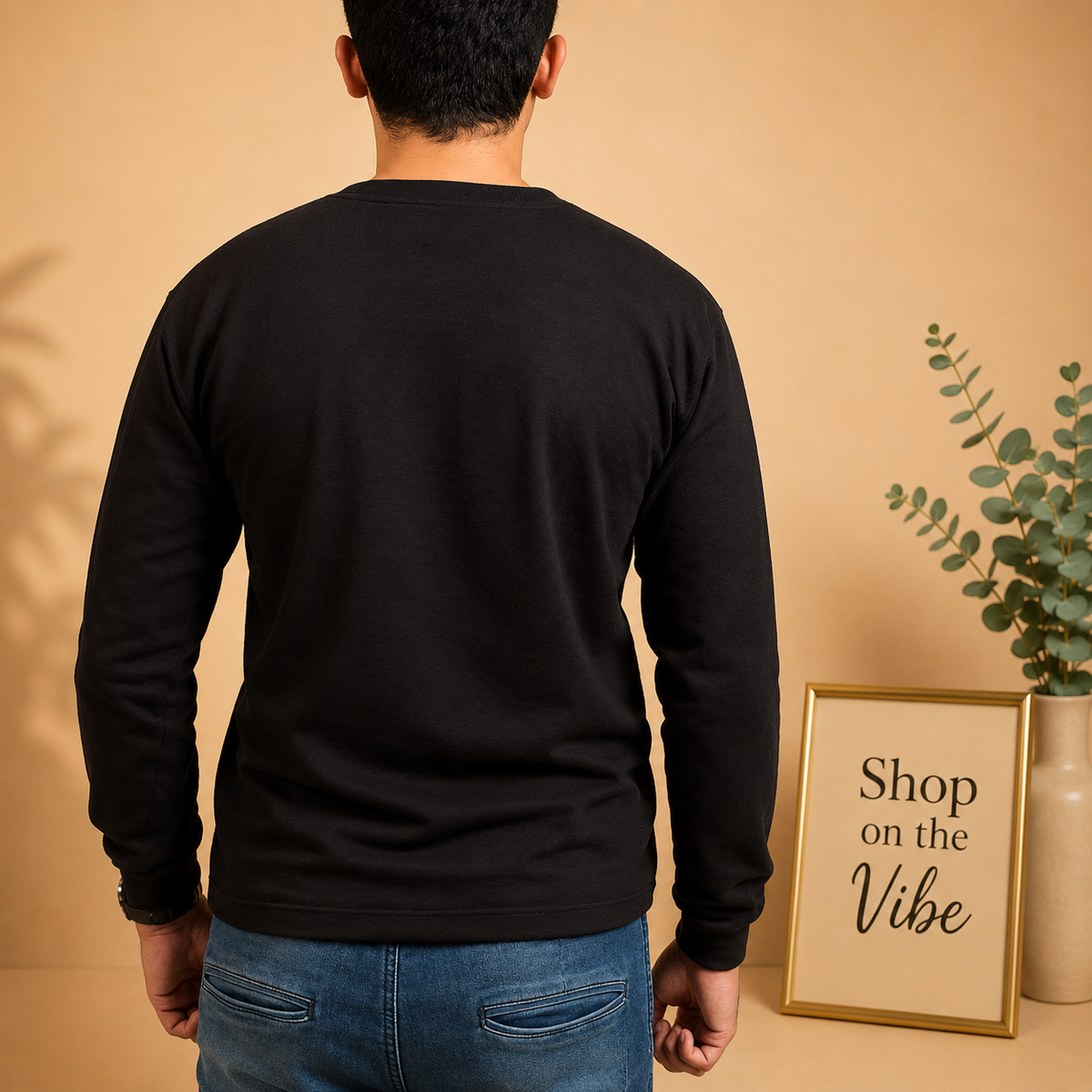Basic Black Sweatshirt // Men