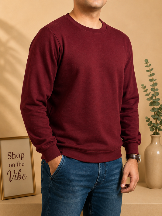 Basic Burgundy Sweatshirt // Men