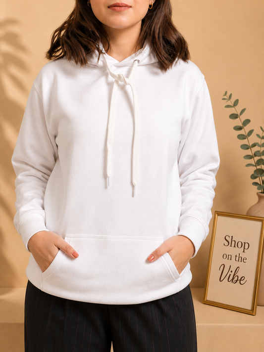 PLAIN WHITE HOODIE