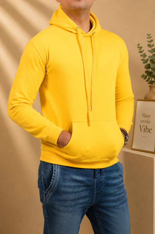 PLAIN YELLOW HOODIE