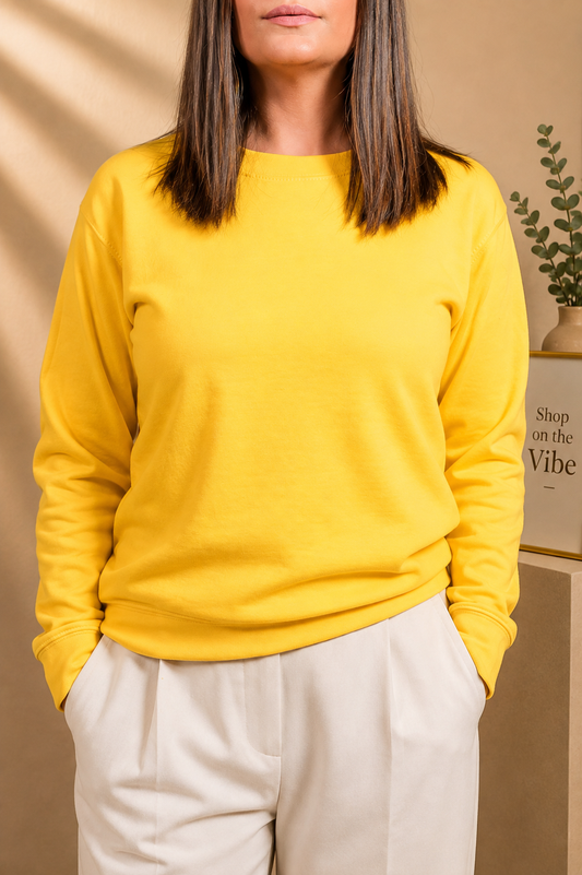 Basic Yellow Sweatshirt // Women