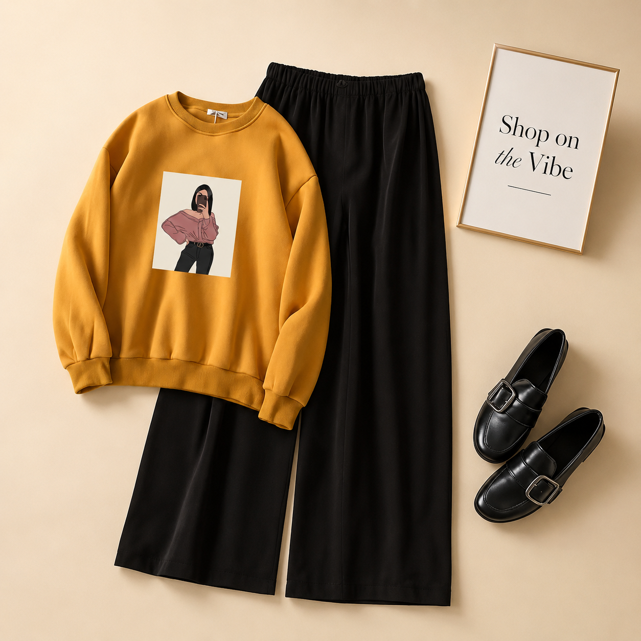 MUSTRAD SWEATSHIRT OFFSHOULDER GIRL WITH FLAPPER