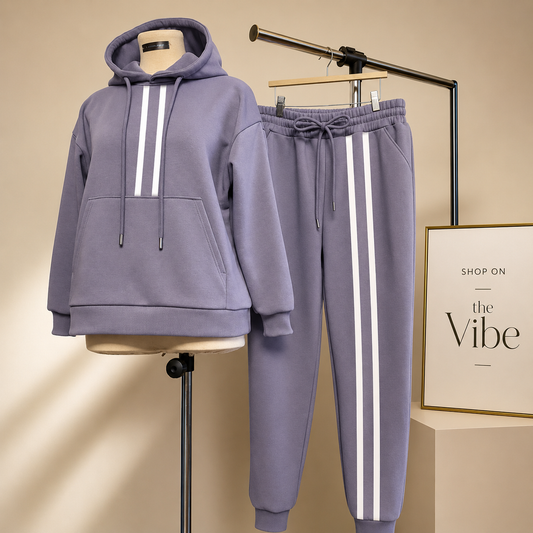 LILAC TRACKSUIT STRAIGHT LINES