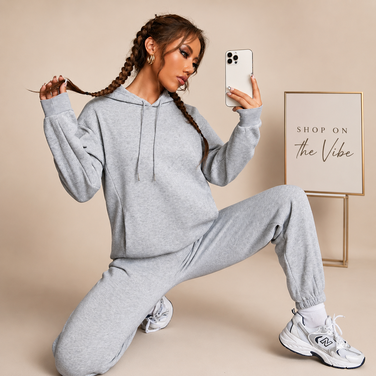 BASIC GREY HOOD TRACKSUIT