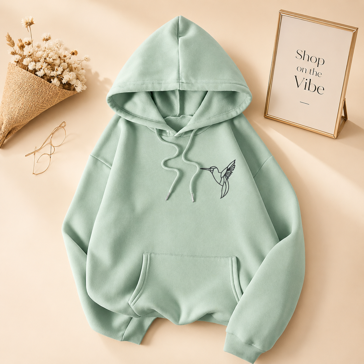 POCKET CROW SEA GREEN HOOD