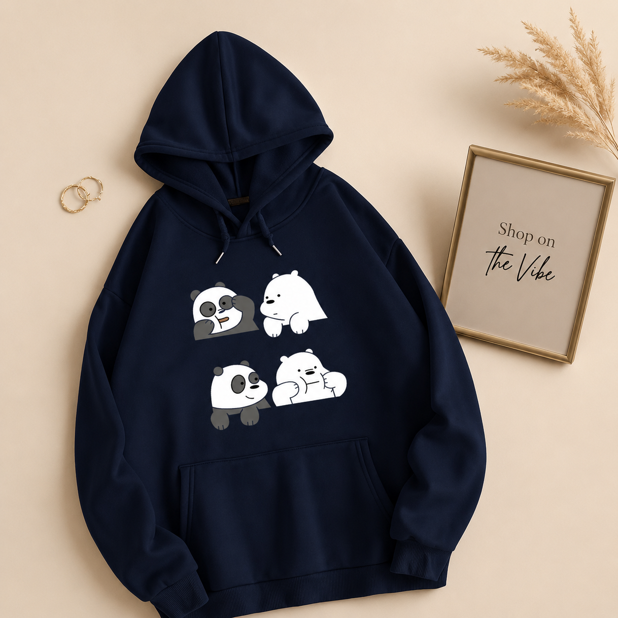 NAVY BLUE HOOD FOUR BEAR