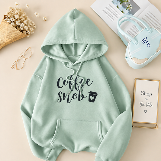 COFFEE SNOB SEA GREEN HOOD