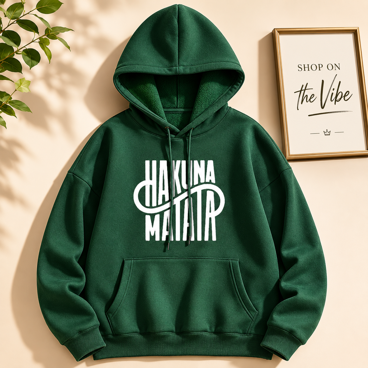 BOTTLE GREEN HOOD HAKUNA MATATA
