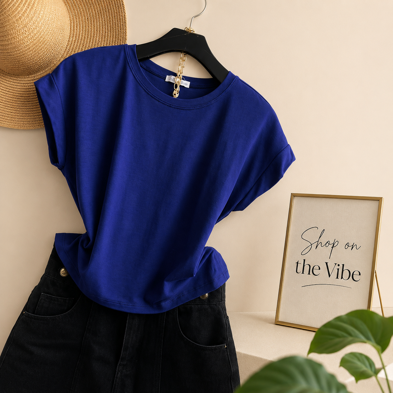 PLAIN ROYAL BLUE TEE
