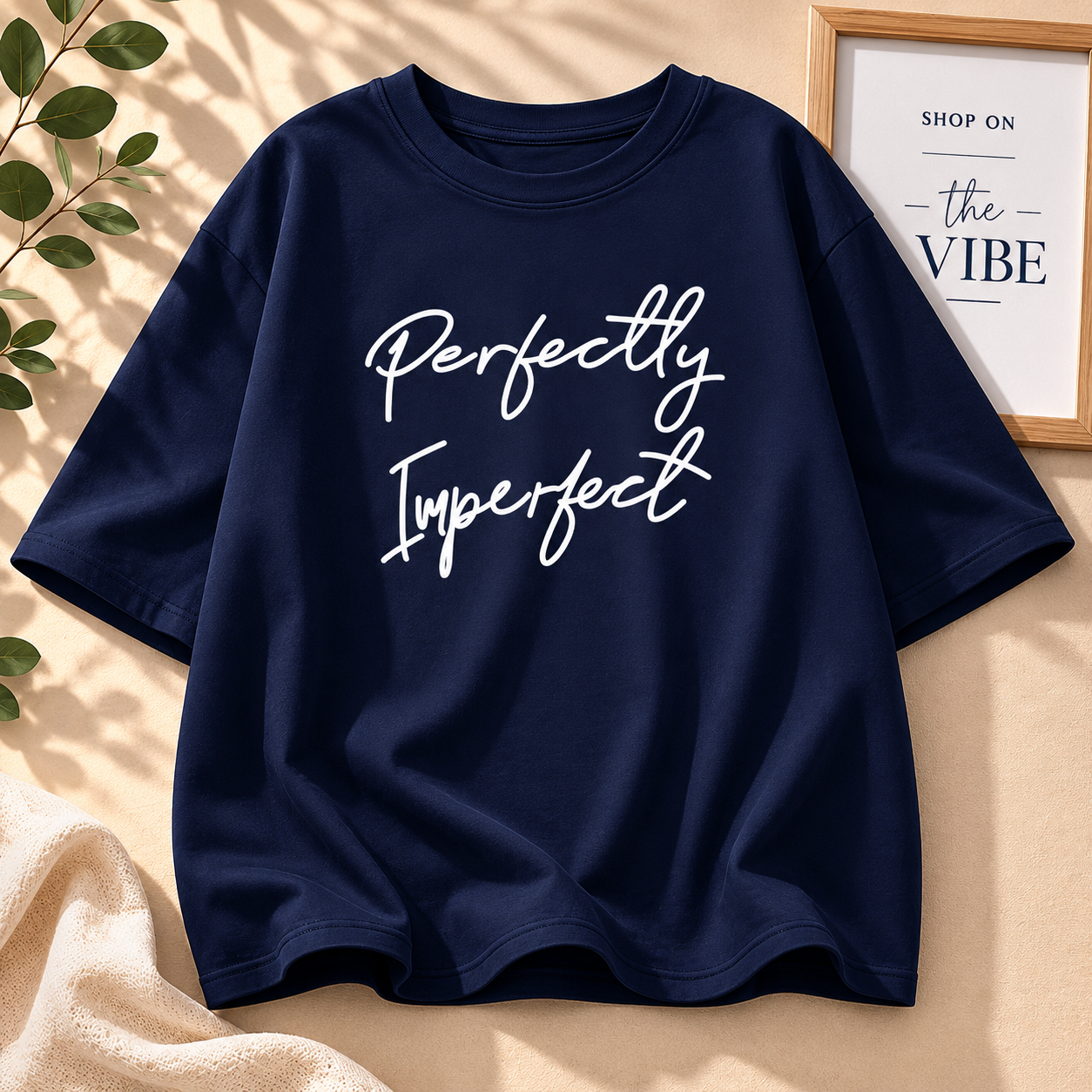 NAVY BLUE TEE PERFECTLY IMPERFECT
