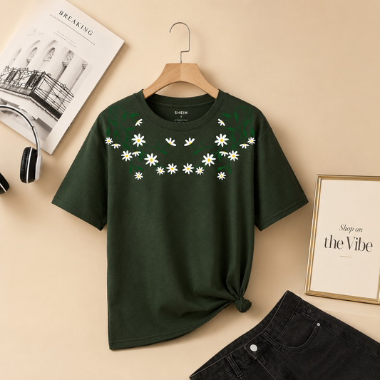OLIVE GREEN TEE SHOULDER BALE