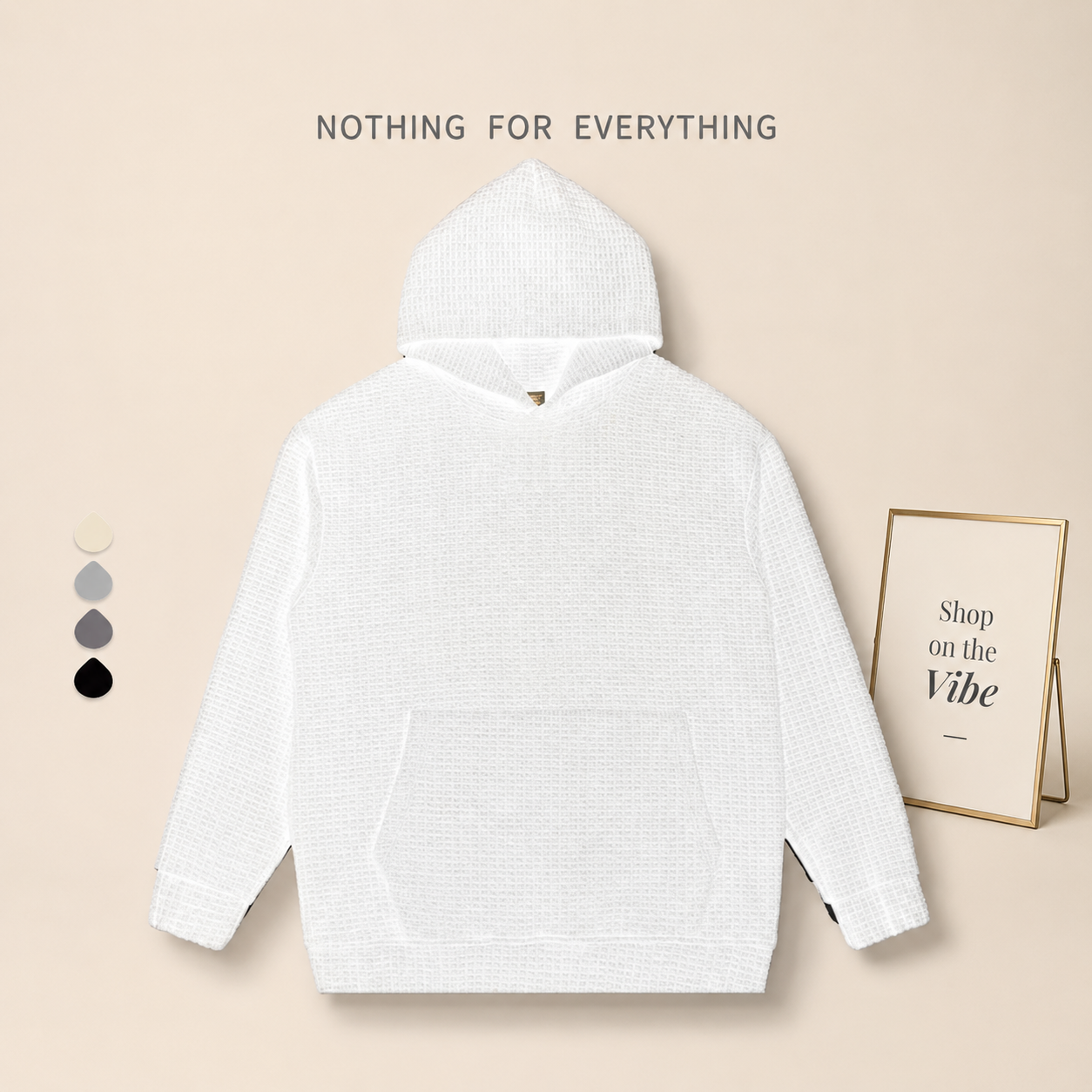 WAFFLE KNIT HOODIE