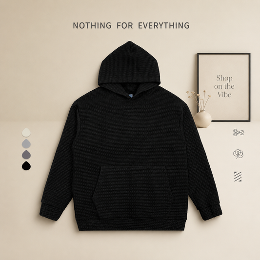 WAFFLE KNIT HOODIE
