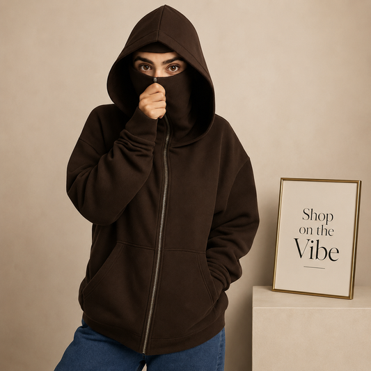BROWN NINJA HOODIE-WOMEN