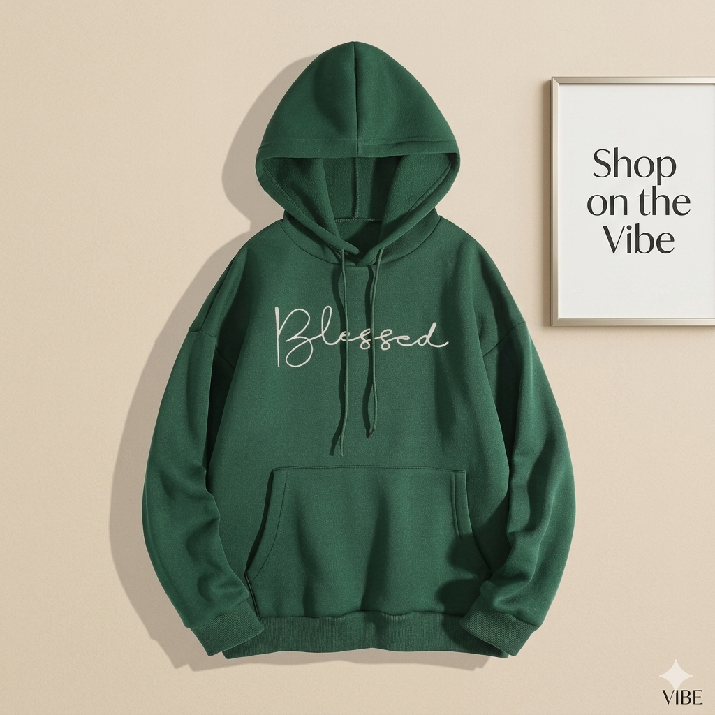 BOTTLE GREEN HOOD BLESSED