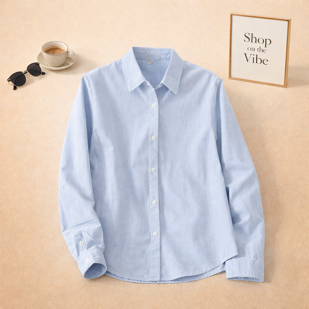 ICE BLUE BUTTON DOWN SHIRT