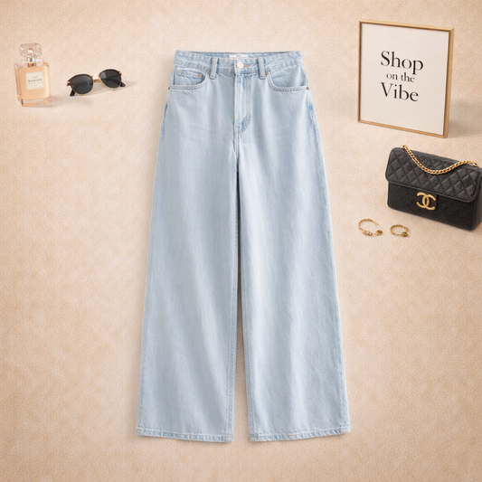 PURE ICE BLUE WIDE LEG