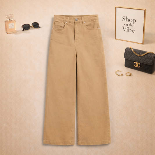 BEIGE WIDE LEG