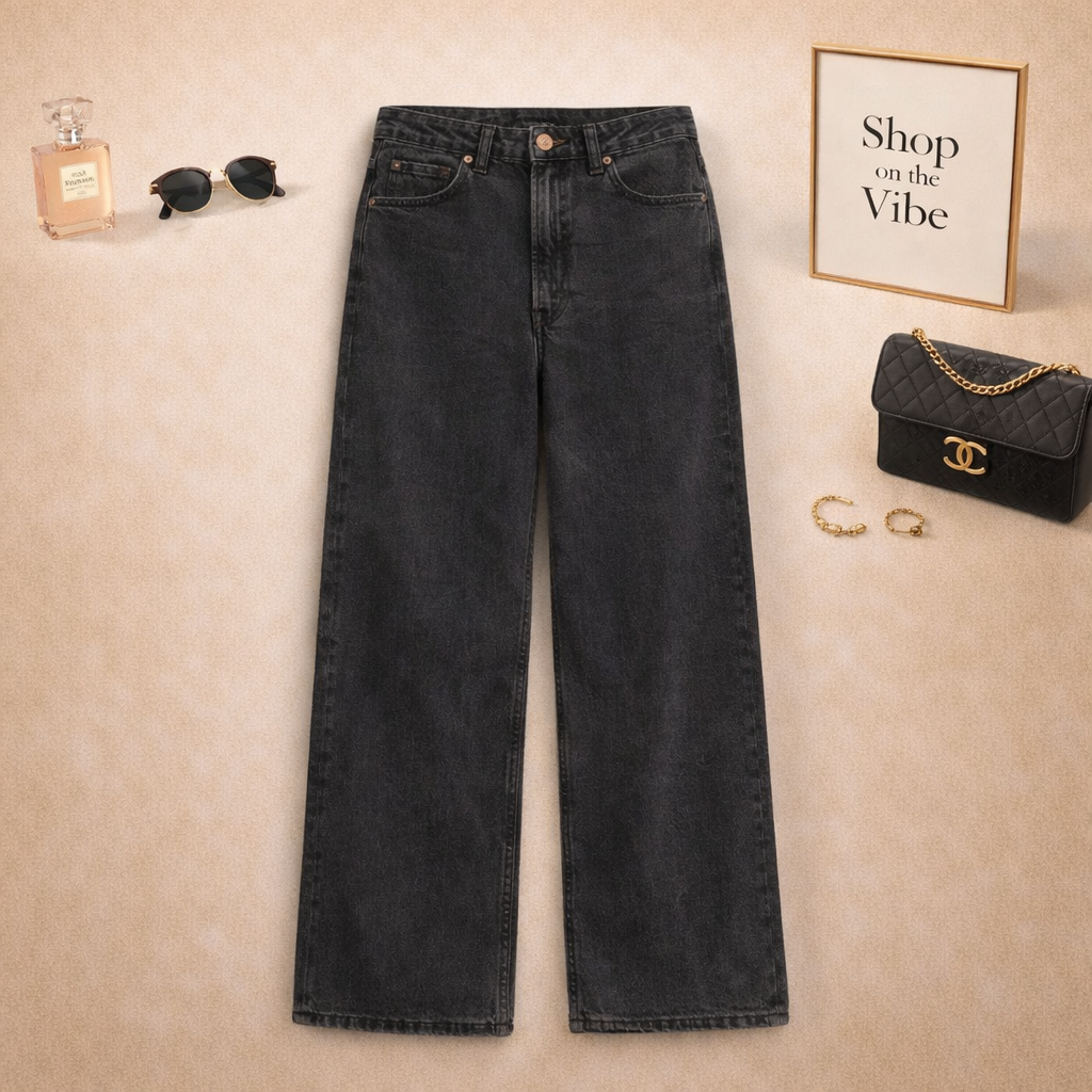 CHARCOAL WIDE LEG