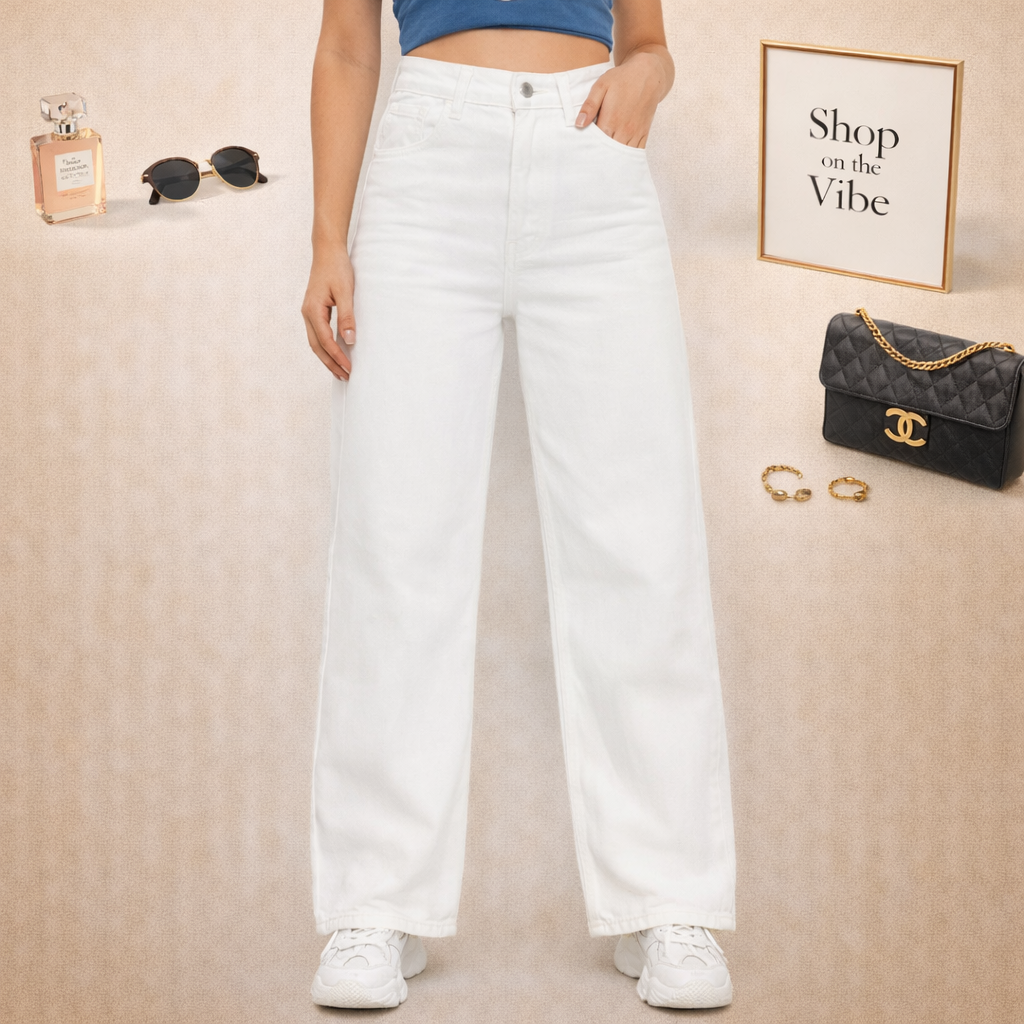 WHITE WIDE LEG