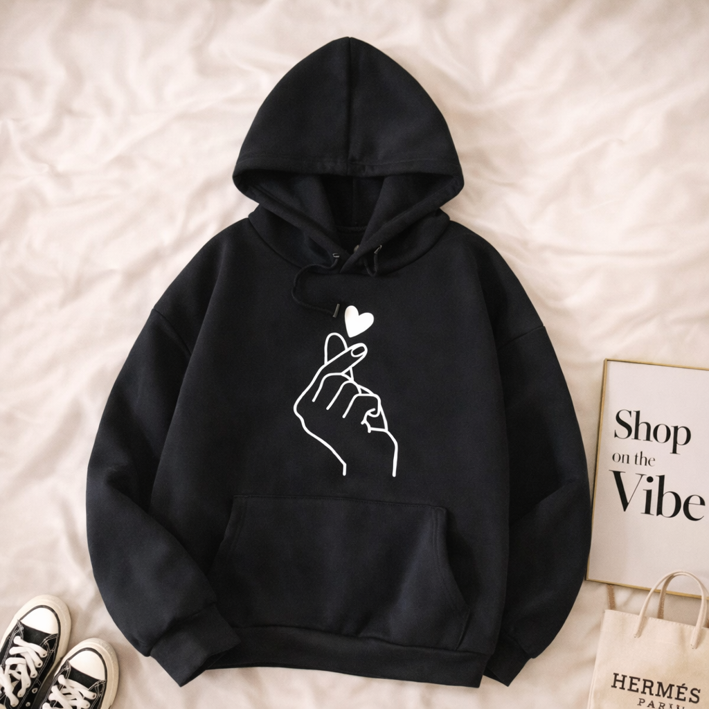BLACK LOVE CHARM HOODIE