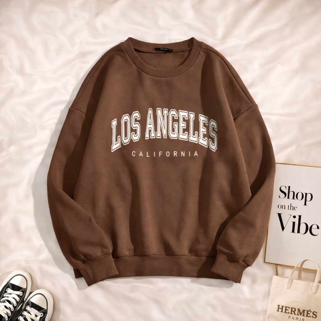 COFFEE BROWN LOS ANGLES SWEATSHIRT