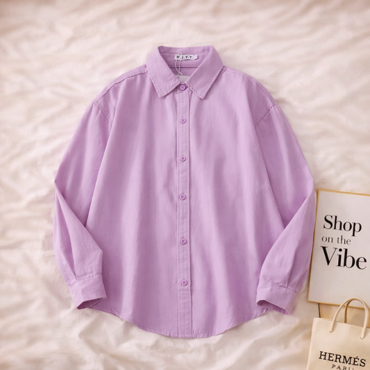LILAC BUTTON DOWN SHIRT