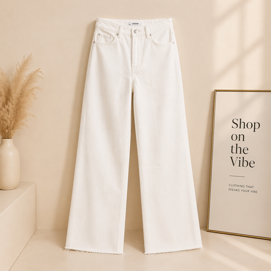 White Wide Leg