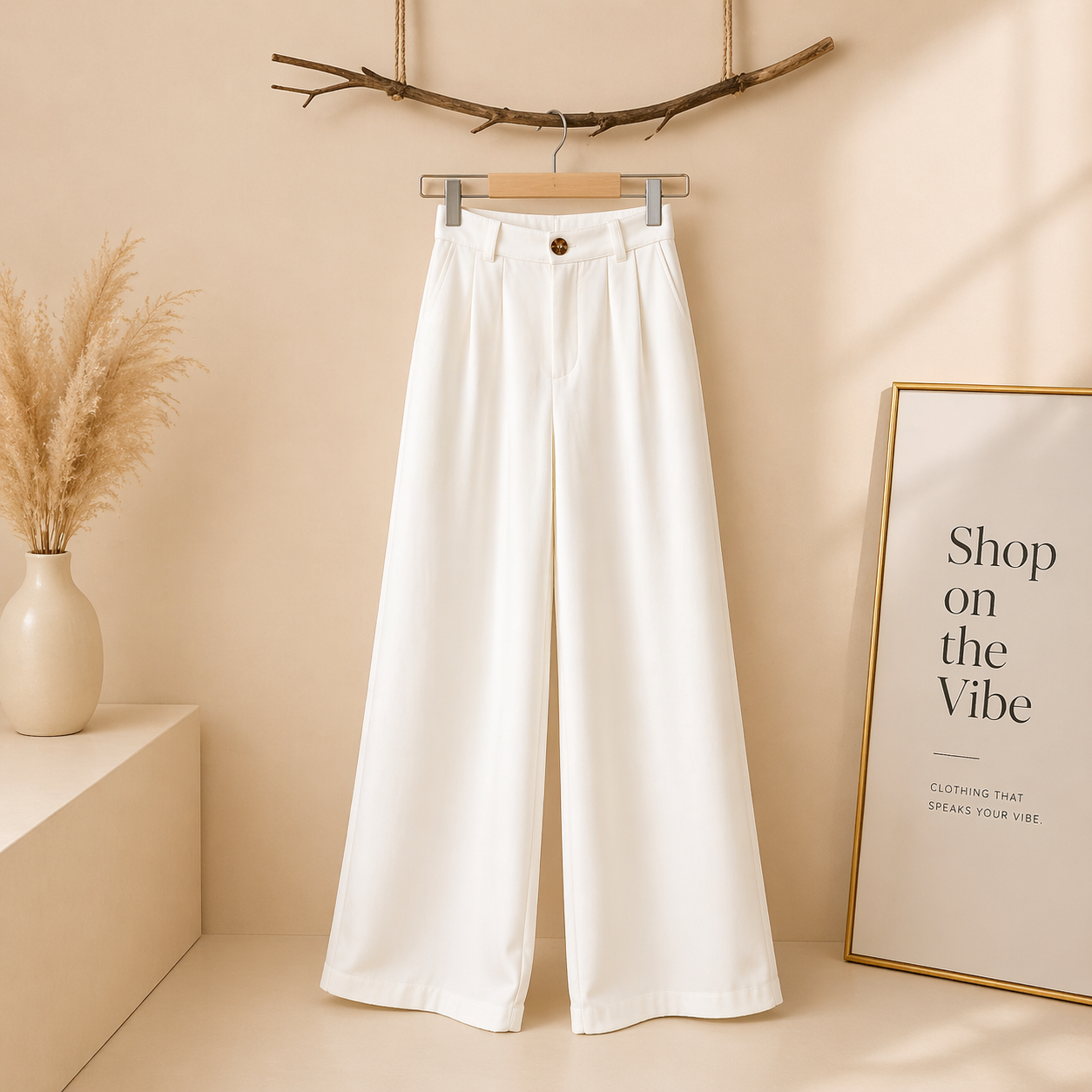 White Wide Leg