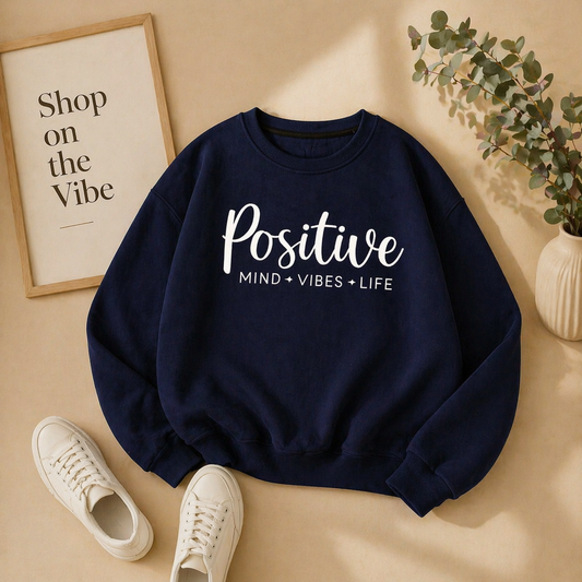 NAVY BLUE POSITIVE SWEATSHIRT