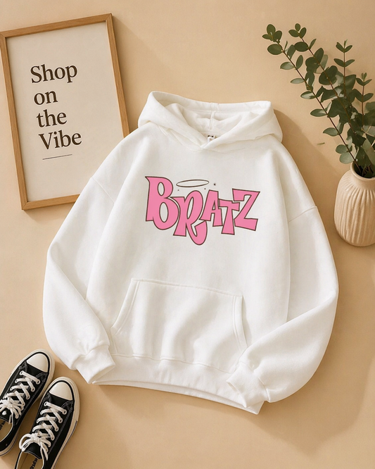 WHITE BRATZ HOODIE