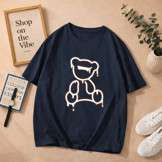 NAVY BLUE TSHIRT WITH BEAR
