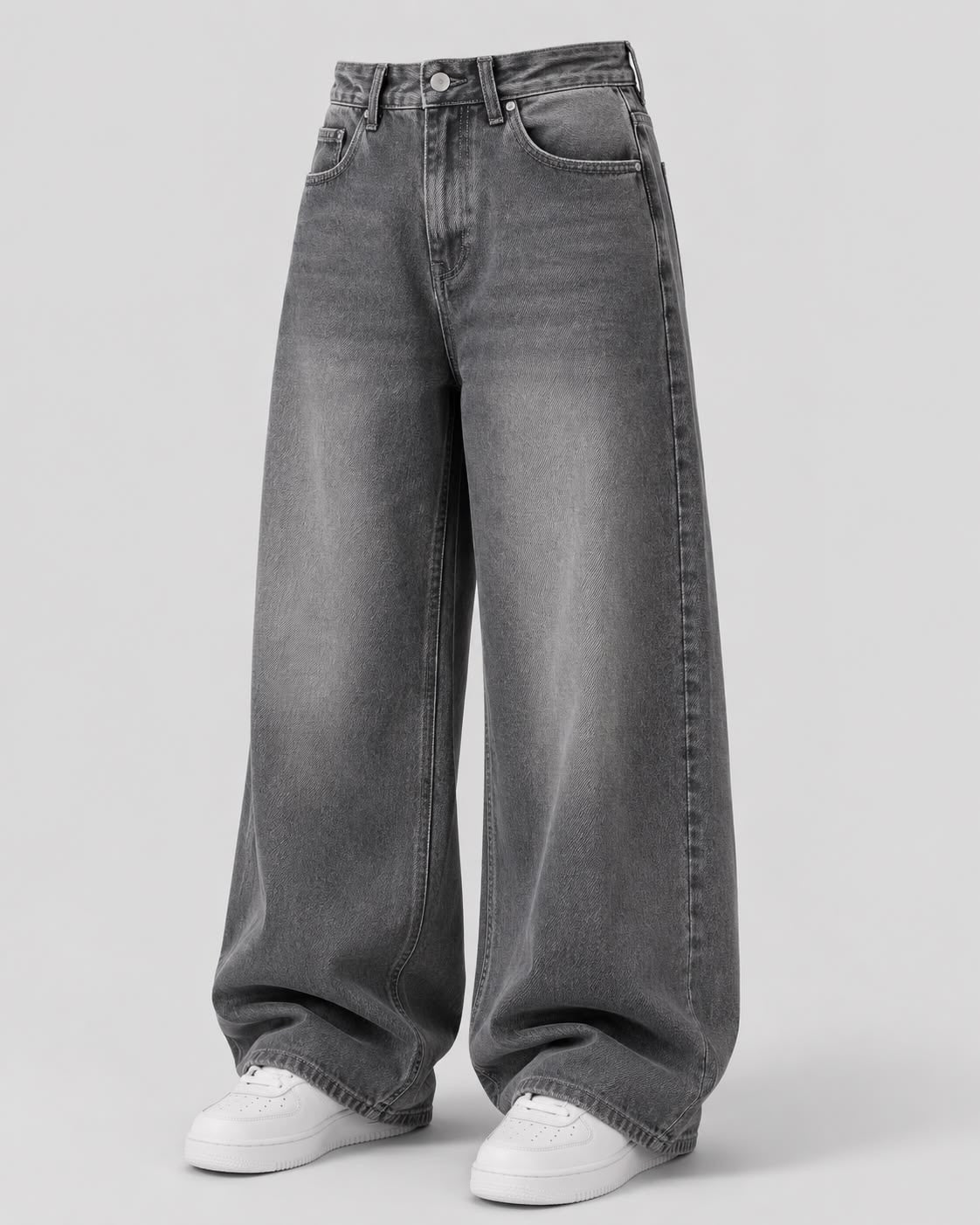 VINTAGE GREYISH FADED JEANS