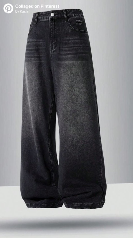 VINTAGE BLACK FADED JEANS