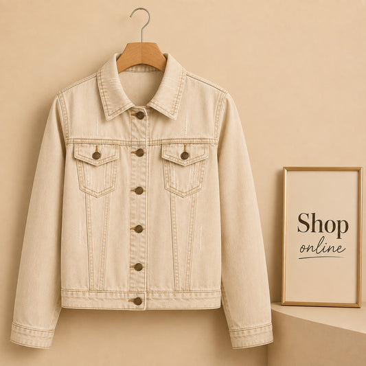 BIEGE DENIM JACKET