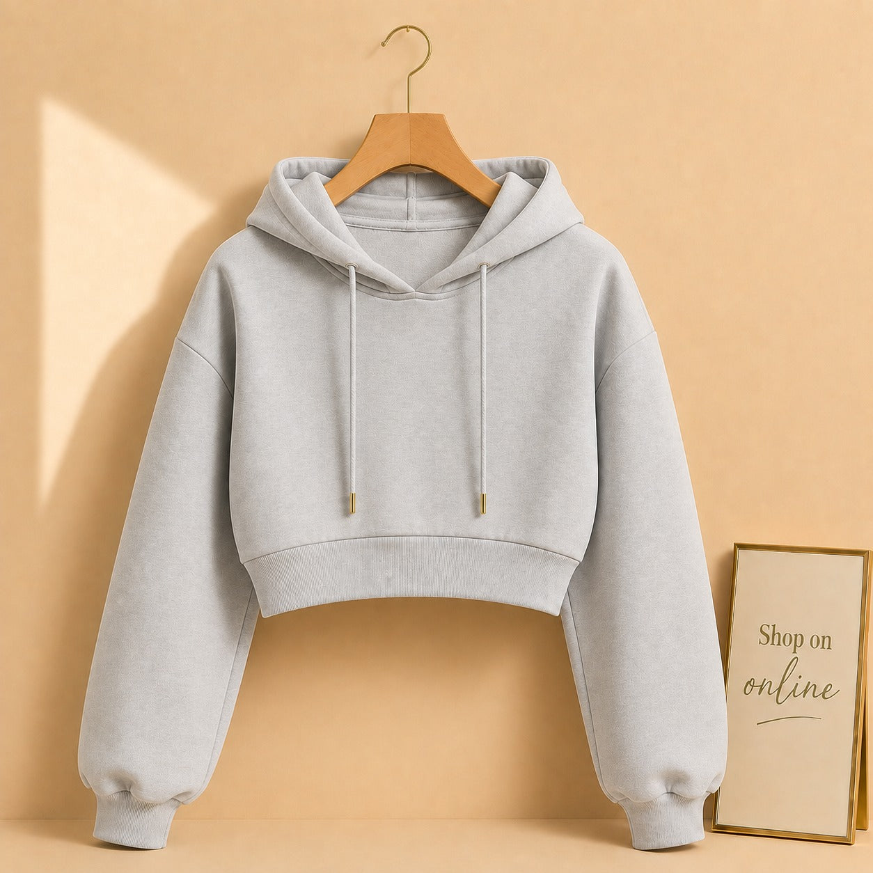 GRAY CROP HOOD