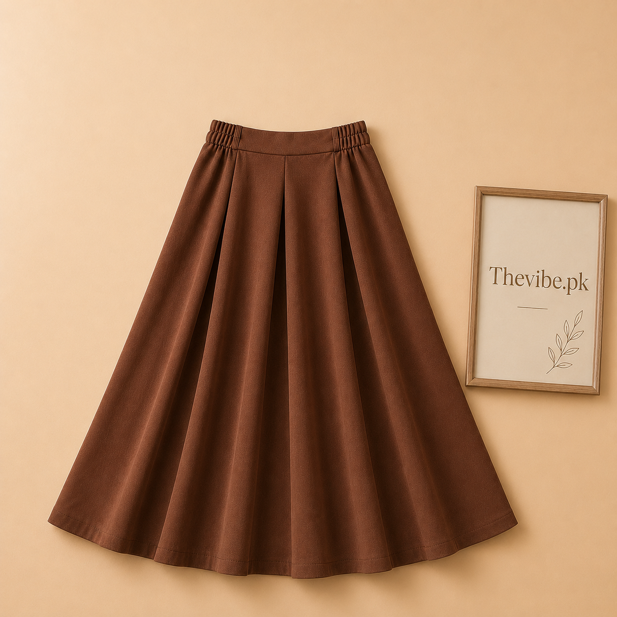 BROWN SKIRT TWILL