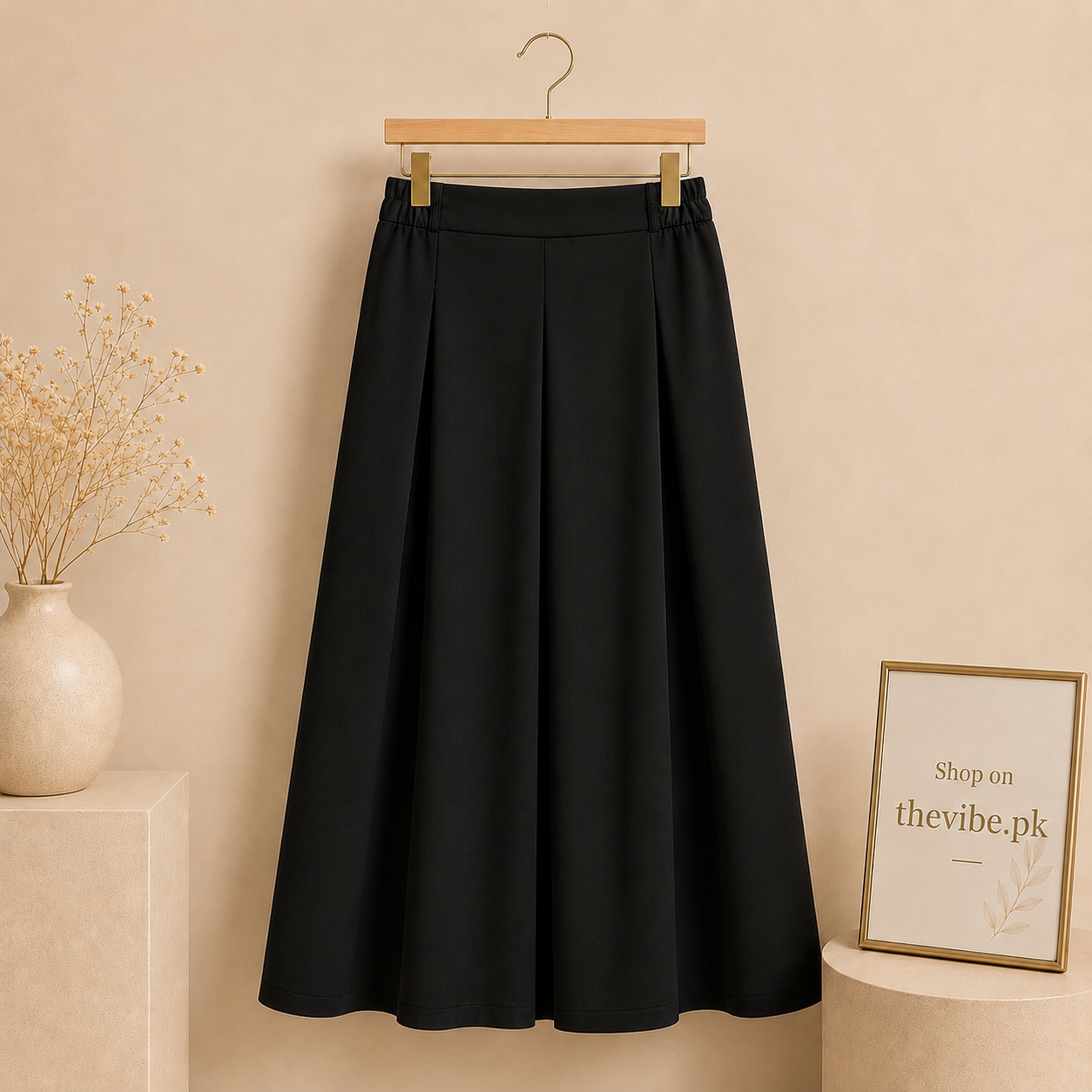 BLACK SKIRT TWILL