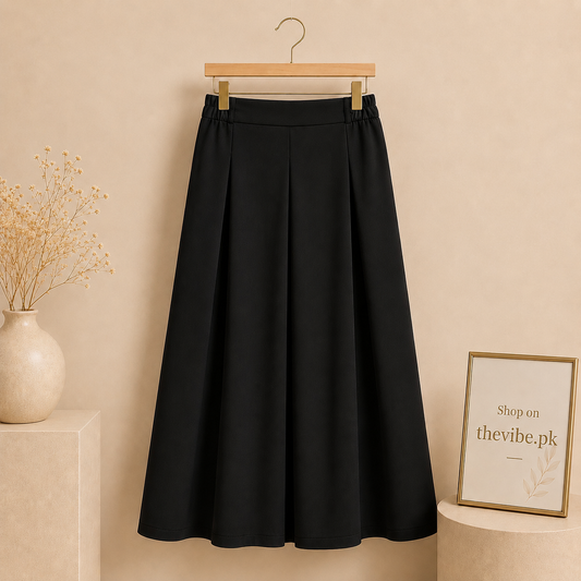 BLACK SKIRT TWILL