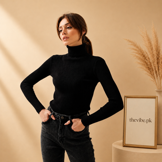BLACK TURTLE NECK