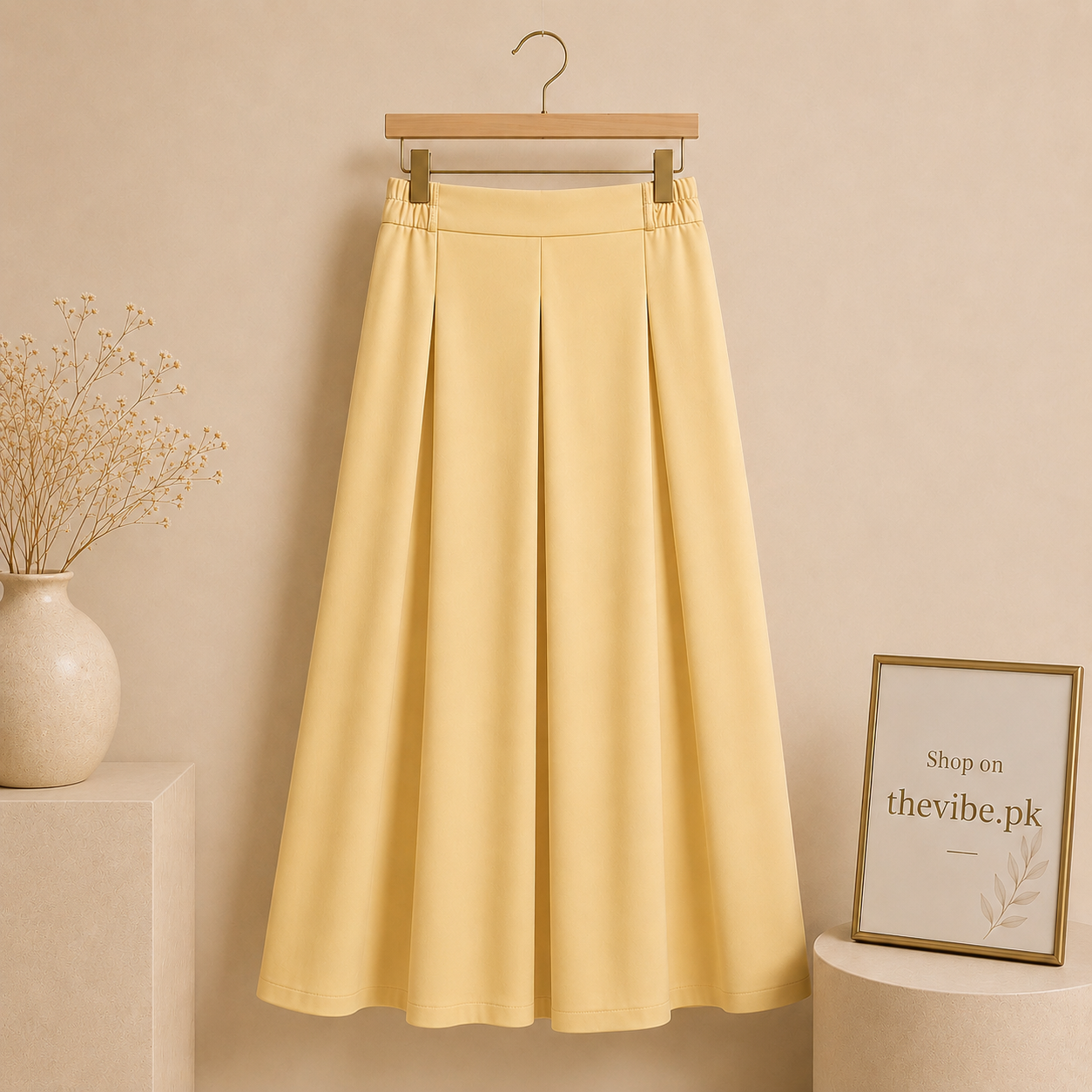 BEIGE SKIRT TWILL