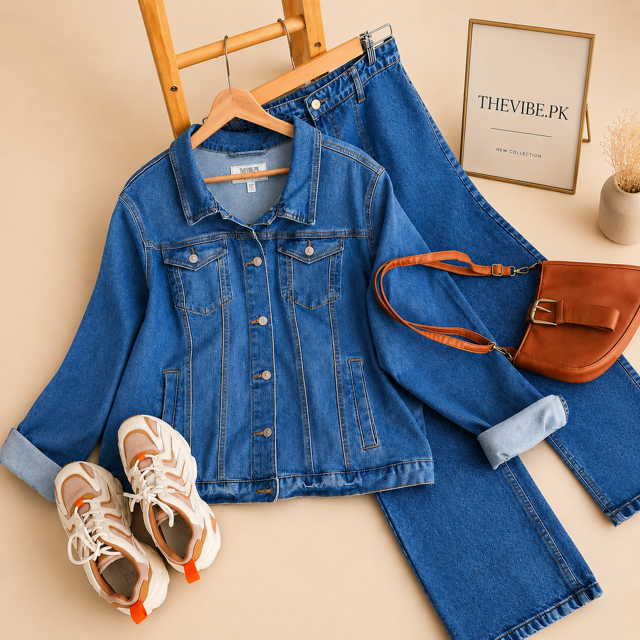 MID BLUE DENIM TRACKSUIT